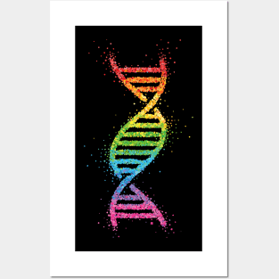 LGBTQ Community Rainbow Gay Pride DNA Strang Posters and Art